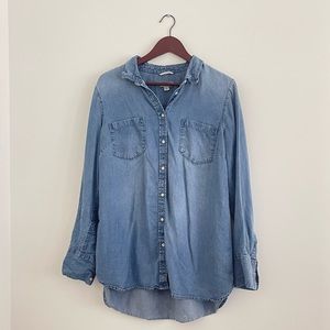 Target Merona, Long-sleeve Button-down Chambray Shirt, XXL
